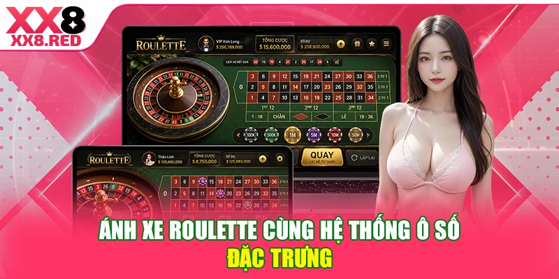 Bánh xe Roulette cùng hệ thống ô số đặc trưng