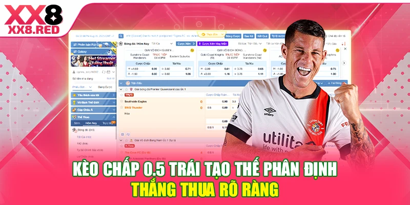 Kèo chấp 0.5 trái tạo thế phân định thắng thua rõ ràng