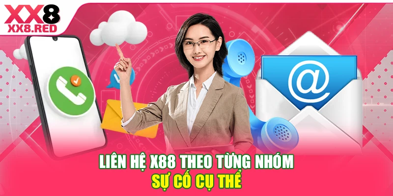 Liên hệ XX8 theo từng nhóm sự cố cụ thể
