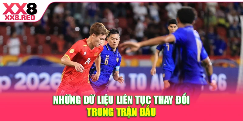 Những dữ liệu liên tục thay đổi trong trận đấu